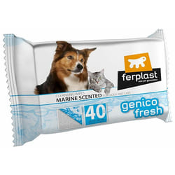 Genico fresh marine Salviette detergenti umidificate. All'essenza marina - 40 pezzi. Variante genico fresh marine - Misure: 20 x h 30 cm - - Ferplast