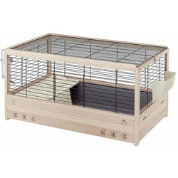 Ferplast - arena 100 Gabbia in legno di pino nordico fsc per conigli. Variante arena 100 - Misure: 100 x 62.5 x h 51 cm -