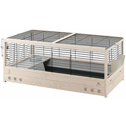 Ferplast - arena 120 Gabbia in legno di pino nordico fsc per conigli. . Variante arena 120 - Misure: 125 x 64.5 x h 51 cm -