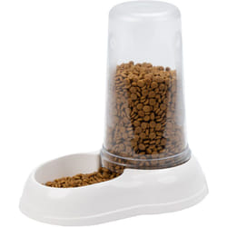 Ferplast - azimut Dispenser di crocchette o acqua in vari colori e misure. Variante 1500 - Misure: 16.5 x 25 x h 24.5 cm - 1.5 l - Bianco