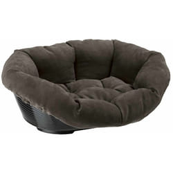 Sofa' prestige Cuccia in plastica per cani e gatti con rivestimento imbottito. Varie misure. Variante 6 - Misure: 73 x 55 x h 27 cm - Grigio
