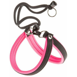 Agila fluo 1-2 Pettorina ergonomica per cani con morbida imbottitura. Chiusura con cordino.. Variante 2 - Misure: a=b 32-50 cm 15 mm - Fucsia