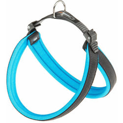 Ferplast - agila fluo 3-9 Pettorina ergonomica per cani con morbida imbottitura. Chiusura con cordino.. Variante 3 - Misure: a=b 42-50 cm 15 mm - Blu