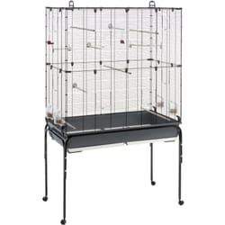 Planeta Gabbia per canarini, cocorite e piccoli uccelli. Supporto incluso.. Variante planeta - Misure: 99.5 x 53 x h 170 cm - - Ferplast