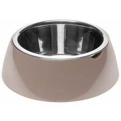 Ferplast - jolie Ciotola in acciaio per cani e gatti con portaciotola in plastica. Varie misure e colori.. Variante medium - Misure: ø 20 x h 6.7 cm