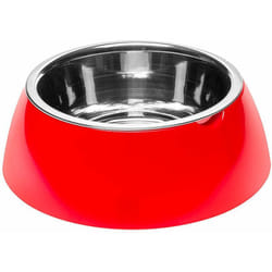 Ferplast - jolie Ciotola in acciaio per cani e gatti con portaciotola in plastica. Varie misure e colori.. Variante large - Misure: ø 23.3 x h 7.5 cm