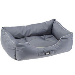 Jazzy Divanetto morbido in tessuto tecnico per cani. Varie misure e colori. . Variante 80 - Misure: 78 x 56 x h 22 cm - Grigio - Ferplast