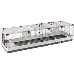 Ferplast - krolik 200 Gabbia per più conigli con divisorio. Variante krolik 200 - Misure: 205 x 60 x h 50 cm - Grigio
