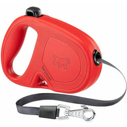 Flippy one tape Guinzaglio allungabile con fettuccia estensibile per cani. Varie misure e colori.. Variante s - Misure: 14.7 x 3 x h 10 cm - Rosso