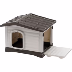 Ferplast - dogvilla Cuccia per cani in resina termoplastica con parete ribaltabile . Variante dogvilla 60 - Misure: 58 x 48 x h 44 cm -