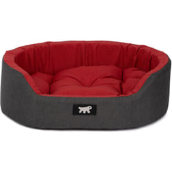 Dandy colours Cuccia Cane e Gatto da Interno, in Cotone con Cuscino Removibile dandy. Variante 45 - Misure: 45 x 35 x h 13 cm - Rosso - Ferplast