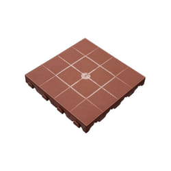 Artplast - piastrella da esterno autobloccante colore cotto, 400x400x48 mm.
