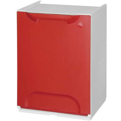 Cassonetto racc.differenziata rosso 34X29XH47CM.