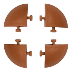 Fraschetti - Kit 4 angolari, in polipropilene, 5,4x5,4xh.2,5 cm, colore rosso