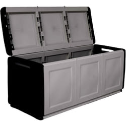 Baule da Esterno in Resina Contenitore Cube Grigio/Nero - misura: 3 cubi
