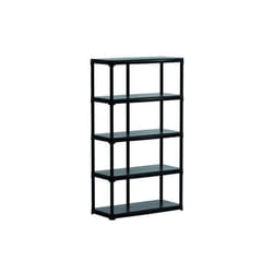 Kit scaffali in plastica 5 ripiani cm. 100x40x176 h col. Nero