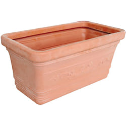 Blinky - vaso rettangolare maxi festonato 'terracotta' 80X40X35HCM