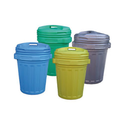 Fraschetti - Bidone con coperchio a vite lt.70 - lt.70 colore blu