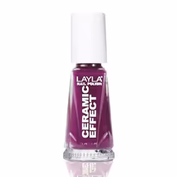 Layla Cosmetics Smalto Layla Ceramic Effect, 10 ml, Viola, Tuscany grapes, Colorante, Lucida, Bottiglia