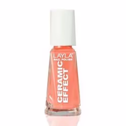 Layla Cosmetics Smalto Layla Ceramic Effect, 10 ml, Arancione, Juicy Melon, Colorante, Lucida, Bottiglia