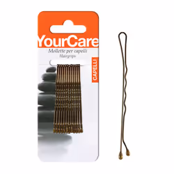 YourCare Mollette 2.5” Castano 12 pz, Forcina per capelli, Marrone, Metallo, Monocromatico, 63,5 mm, 12 pz