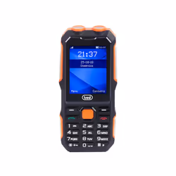 Trevi TELEFONO CELLULARE DA LAVORO CON MOBILE ANTIURTO FORTE 70, Barra, 6,1 cm (2.4"), 240 x 320 Pixel, 2500 mAh, Nero, Aranc ...