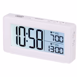 Trevi SLD 3P40, Sveglia digitale, Rettangolo, Bianco, LCD, Batteria, Mini Stilo AAA