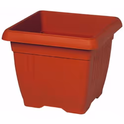 BLINKY VASO ART.630 QUADRO COLORE TERRACOTTA Plastica antiurto similcotto Resiste al gelo ed ai raggi solari Misura 35x35x29 ...