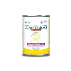 Cane con Intolleranze, Quaglia e Piselli 400gr - Exclusion