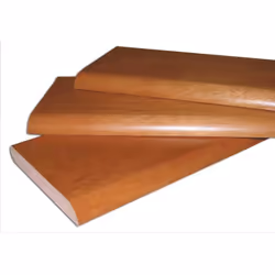 Battiscopa in massello impiallacciato agatis, colore noce scuro, mm 10x70x2250