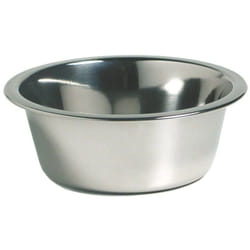 Record - Ciotola in acciaio inox con profilo per cani e gatti: Ciotola 34 cm - 6,8 l