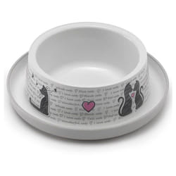 Record - Ciotola media con base antiscivolo e antiformiche linea Con Amore per cani e gatti