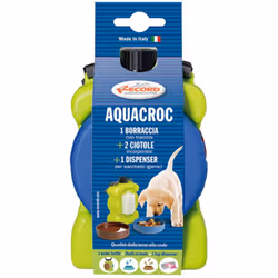 Borraccia Aquarock multifunzione con ciotole incorporate e portasacchetti igienici per cani e gatti Marca : Record Misura : 1 ...