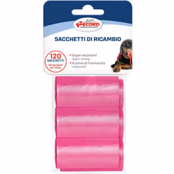 Ricarica sacchetti igienici 6 rotoli da 20 sacchetti l'uno per un totale di 120 sacchetti Dimensioni: 27 cm x 30 cm Resistent ...