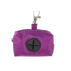 Dispenser porta sacchetti igienici Compact viola con zip per cani