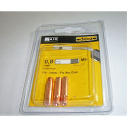 Deca - kit 3 tubetti di contatto portacorrente ugello 0,8 acciaio originale