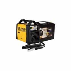 SALDATRICE DECA INVERTER SIL 208 Alimentazione monofase Volt 230, potenza assorbita 1,5 kw, regolazione 10-80 Amp., elettrodi ...