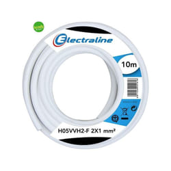 Cavo Electraline h05vvh2-f 2x1mm 10mt bianco