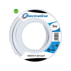 Cavo Electraline h05vv-f 2x1mm 5mt bianco
