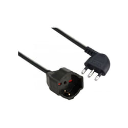 Prolunga spina a 90 gradi Electraline 3 metri 3g1,5 nero - 46107