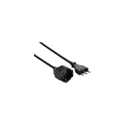 46111 Prolunga 10 mt Spina 16A e Presa polivalente (schuko + 10/16A), Nero-Sezione Cavo 3G1,5 mm - Electraline