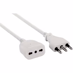 Prolunga Electraline cavo 3gx1 lunghezza 3m colore bianco - 46121 Prolunga bianca cavo 3gx1 lunghezza 3m