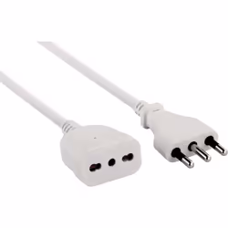 spina 16A 2P+T presa bipasso 16 A 2P+T sezione cavo 3x1 mm2 grado di protezione IP 20 lunghezza 5 m