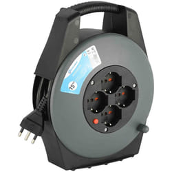 Electraline - Avvolgicavo 15 mt Sezione 3x1.5 mmq - 4 Prese Schuko 10/16A