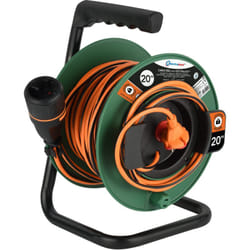 Electraline - 49245 Avvolgicavo con Prolunga Elettrica da Giardino 20M 2x1.5mm con Presa Europea due poli Electralock