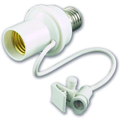 Electraline - 58314 Adattatore Fotoelettrico Crepuscolare, Orientabile, Bianco