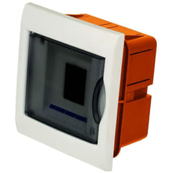 Electraline - 60439 Centralino da Incasso, 4 Moduli, Giallo/Bianco