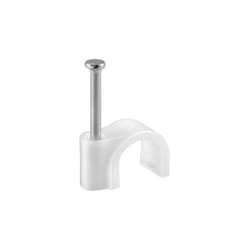 Fissacavi pvc c/chiodo mm.5 conf.100 pz.