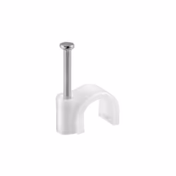 in PVC. Completi di chiodo. Fissacavi tondo Diametro 6 mm Confezione da 80 pezzi