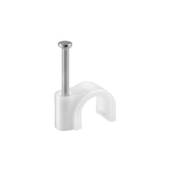 Fissacavi pvc c/chiodo mm.6 conf.80 pz.